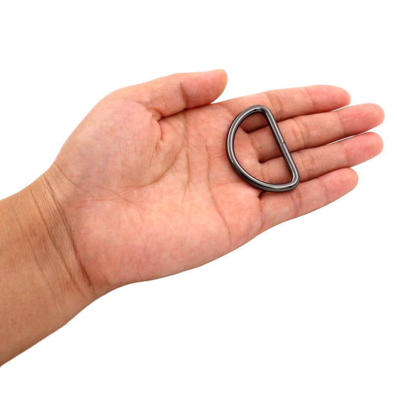 BIKICOCO Metal D-Rings Buckle, 1-1/2 Inch Non-Welded for Webbing Sewing DIY - Gunmetal - Pack of 20 - Image 3